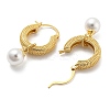 Plastic Imitation Pearl Hoop Earrings EJEW-G355-13G-2
