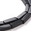 Synthetic Black Stone Beads Strands G-G837-16-3