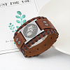1Pc Imitation Leather Braided Bracelets BJEW-CL0001-08-4
