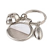 Rugby Alloy Sublimation Blanks Keychains AL-CBAF9A1-02P-03-3