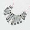 Rectangle Non-magnetic Synthetic Hematite Beads Strands G-D619-05-1