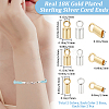12Pcs 6 Style 925 Sterling Silver Cord Ends STER-BBC0001-77-2