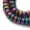 Electroplated Natural Lava Rock Beads Strands G-A256-E01-01J-2