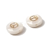 Natural Freshwater Shell Flat Round Beads SHEL-C009-01D-2