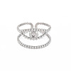 Tarnish Resistant 304 Stainless Steel Open Pad Ring Cabochon Settings LS-STAS-S119-157P-1