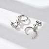 Brass Cherry Hoop Earrings EJEW-M077-19P-02-2