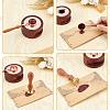 Brass Wax Seal Stamps with Rosewood Handle AJEW-WH0412-0161-3