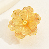 Luxurious Iron Flower Open Cuff Ring for Women's Party Dressing SW9832-1