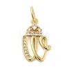 Brass Micro Pave Cubic Zirconia Pendants KK-M273-01G-W-1