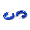 Ring Acrylic Stud Earrings EJEW-P251-07-3