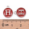 Platinum Plated Alloy Enamel Charms ENAM-S118-03H-P-3