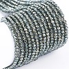 Electroplate Glass Beads Strands X-EGLA-F149-FR-02-1