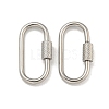 Non-Tarnish 304 Stainless Steel Screw Carabiner Lock Charms STAS-C092-04E-P-1