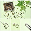 1200Pcs 15 Styles Iron and Brass Crimp Beads FIND-YW0004-74-4