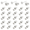 BENECREAT 100Pcs Brass Stud Earring Findings KK-BC0013-23-1