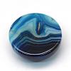 Dyed Natural Striped Agate/Banded Agate Cabochons G-R348-20mm-02-3