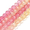 Transparent Painted Glass Beads Strands X1-DGLA-A034-T6mm-A07-2