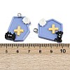 Halloween Opaque Resin Pendants RESI-C062-02B-3