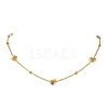 Colorful Glass Seed Beaded Flower Link Chain Bracelets & Necklaces & Anklet SJEW-JS01277-3