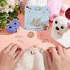 Alloy Enamel Rabbit & Moon Pendant Locking Stitch Markers HJEW-AB00027-3
