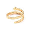 Brass Micro Pave Cubic Zirconia Open Rings RJEW-J017-VC199-3