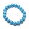 Synthetic Turquoise Jasper Bead Stretch Bracelets X-BJEW-K212-C-022-1