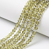 Electroplate Transparent Glass Beads Strands EGLA-A034-T4mm-E12-1