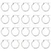 20 Pairs 201 Stainless Steel Hoop Earrings STAS-UN0022-38-1