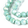 Anti-Tarnish Electroplate Glass Beads Strands EGLA-T021-8mm-15-11-3