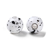 Printed Opaque Acrylic Round Beads LS-ACRP-P001-01B-01-2