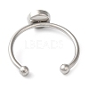 Non-Tarnish 304 Stainless Steel Flat Round Pad Ring Setting STAS-I306-05A-P-3