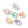 UV Plating Rainbow Iridescent Acrylic Beads X1-OACR-H015-11-1