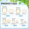   100Pcs 5 Styles Brass Open Jump Rings for Chainmaille Weaves KK-PH0006-21-2