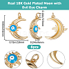 Beebeecraft 8Pcs Eco-Friendly Brass Enamel Pendants KK-BBC0008-76-2