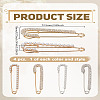 4Pcs 4 Styles Alloy Safety Pin Brooches FIND-LP0003-24-2