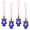 AHADEMAKER 4Pcs Handmade Evil Eye Lampwork Pendant Decorations HJEW-GA0001-19-1