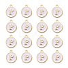 Golden Plated Alloy Charms LS-ENAM-S118-01P-2