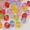Faceted Bicone Transparent Acrylic Beads DBB14MM-3