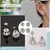 40Pcs 4 Styles 304 Stainless Steel Ear Nuts STAS-FS0002-23-6