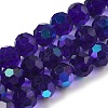 Electroplate Transparent Glass Beads Strands EGLA-A035-T10mm-L06-1