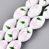 Frosted Handmade Lampwork Beads Strands LAMP-N037-03G-1