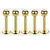 304 Stainless Steel Round Internally Threaded Labrets for Women Men WG9B6EB-24-1