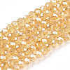 Electroplate Glass Beads Strands EGLA-A034-T8mm-A01-1