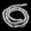 Electroplate Transparent Glass Beads Strands GLAA-C029-03B-01-3