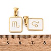 304 Stainless Steel Enamel Pendants STAS-I353-06G-B-3