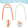 WADORN 2Pcs 2 Colors Acrylic Curban Chain Bag Straps FIND-WR0008-64-2