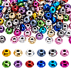 100Pcs UV Plating Acrylic European Beads OACR-UN0001-14-1