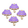 Rack Plating Alloy Enamel Pendants ENAM-T011-191C-1