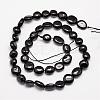 Natural Black Tourmaline Bead Strands G-L459-07-2