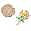 Beaded Tulip Charms PALLOY-MZ00449-02-2